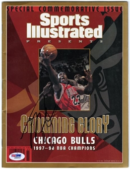 Michael Jordan Signed Sports Illustrated Chicago Bulls 1997-98 NBA Champions Issue